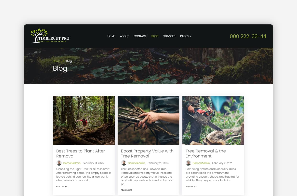 Tree Service WordPress Theme