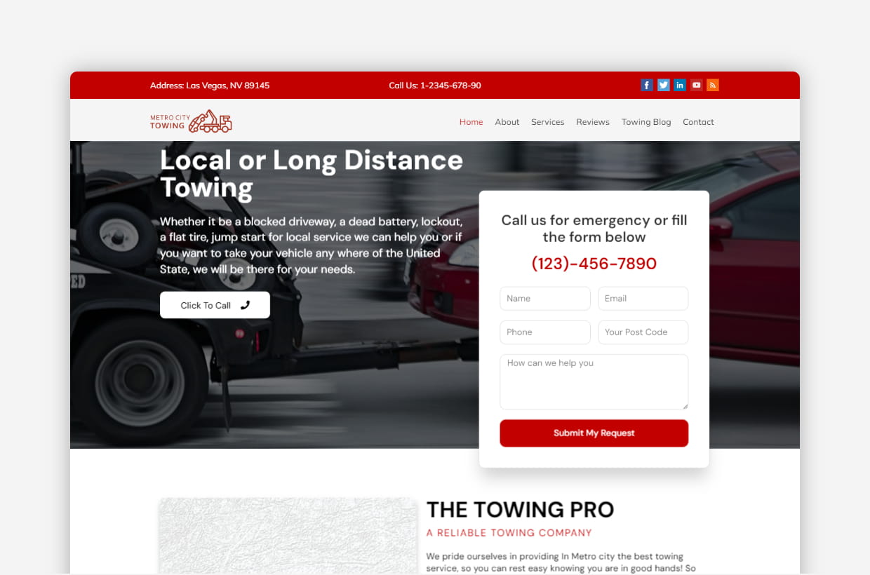 A Complete Solution for Towing Services: Towing Company WordPress Theme by WpMania.net