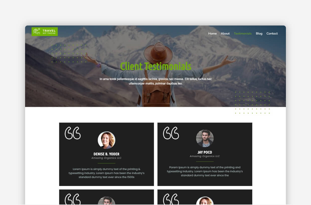 Travel WordPress Template