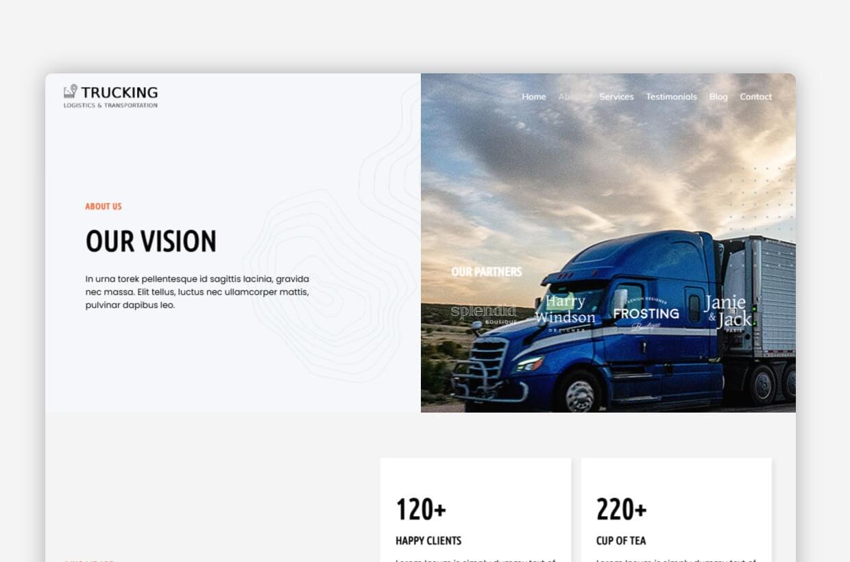 Trucking WP Theme