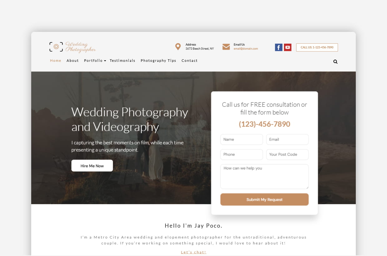 Wedding Photographer WordPress Theme – WeddingPhotographer Pro