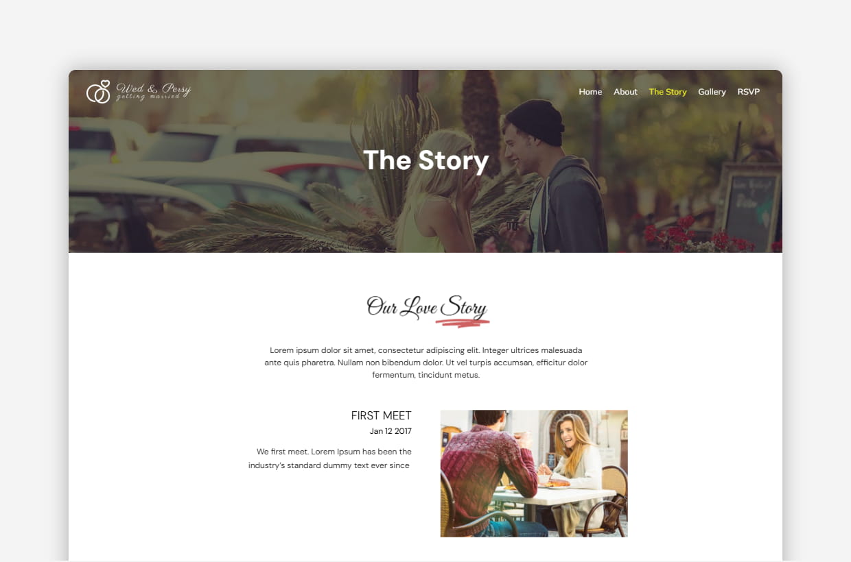 premium wedding wordpress template