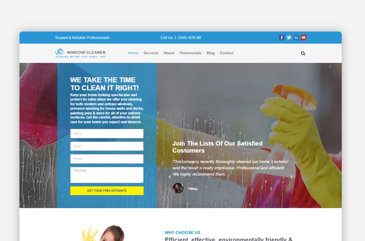 Window Cleaner WordPress Theme