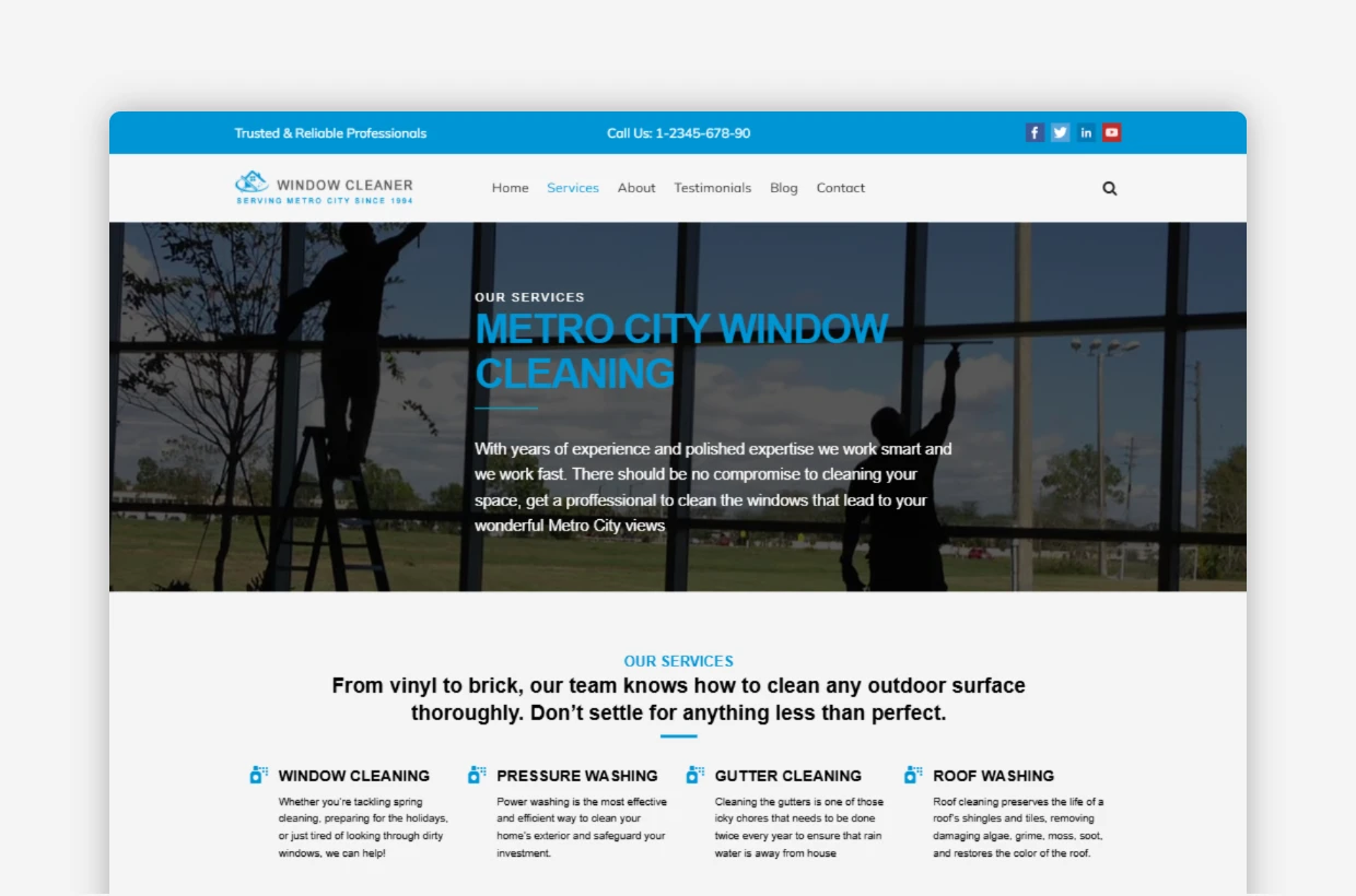 Cleaning Services WP Template