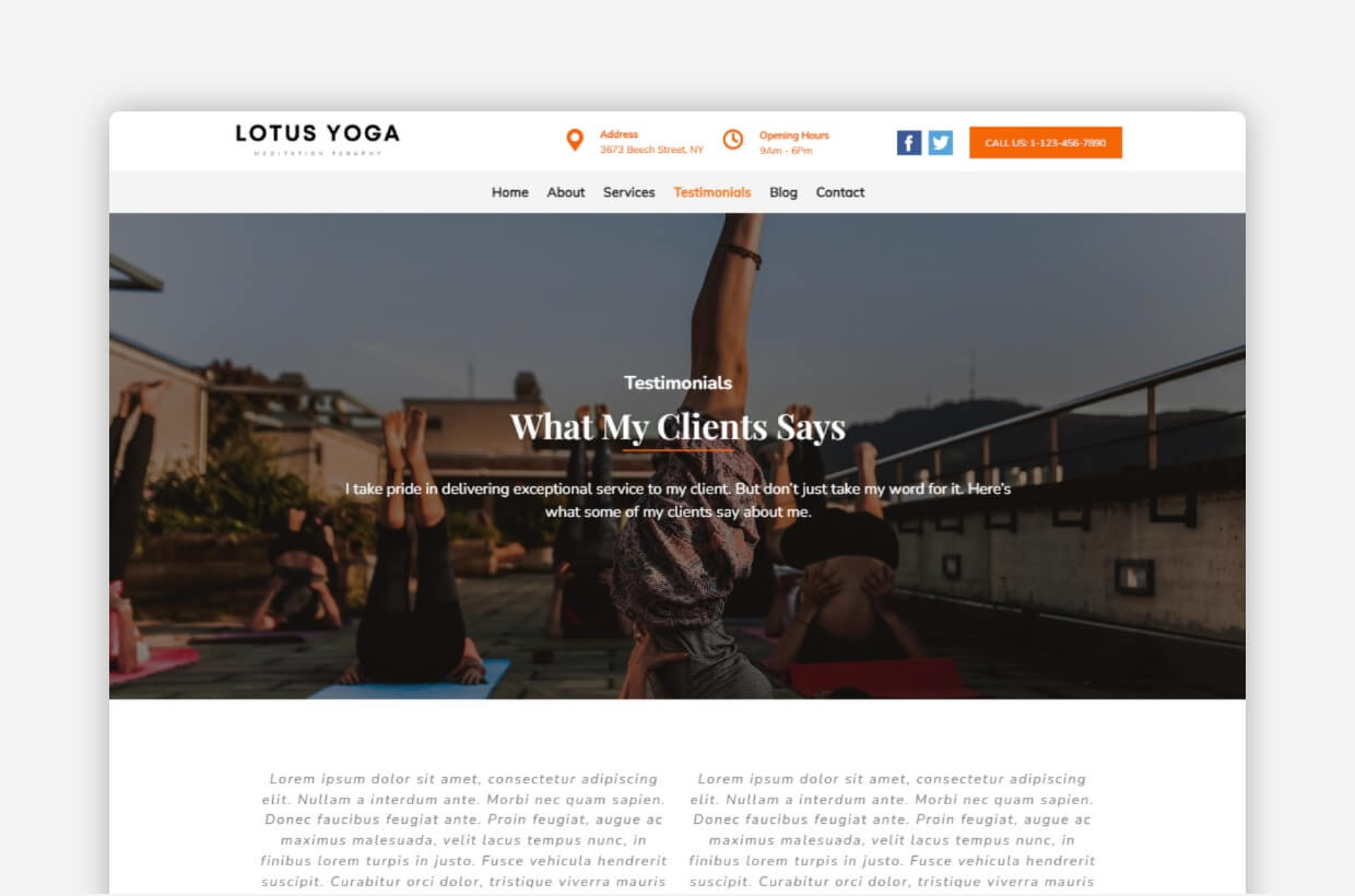 Yoga WordPress Template