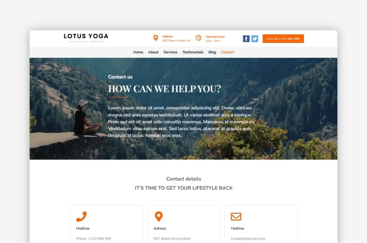 Yoga WordPress Template